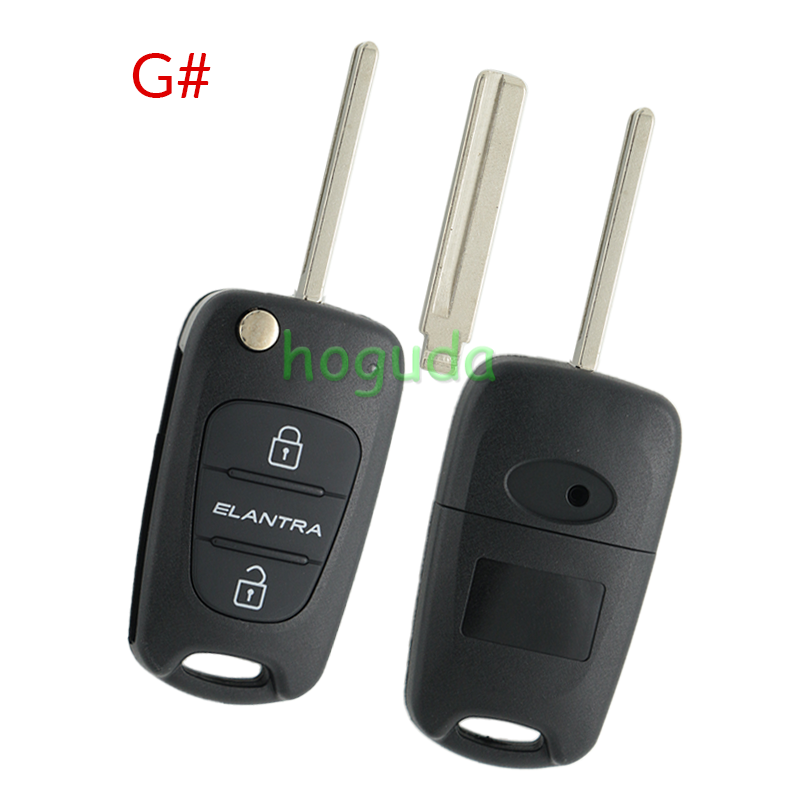 For Hyundai 3 button remote key blank with HY20 left  blade,please choose the key type