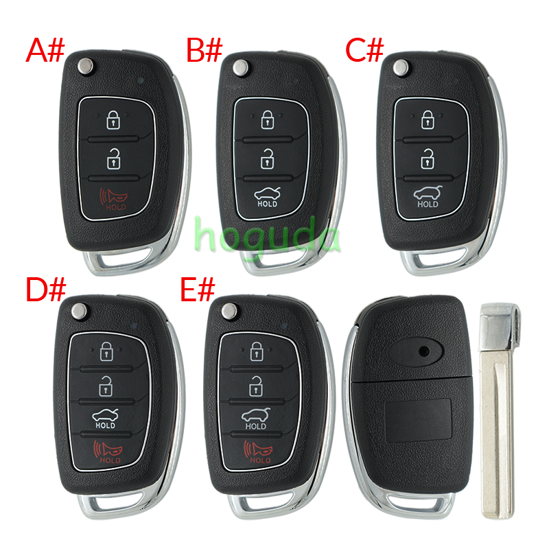 For Hyundai 2+1/3/3+1 button remote key blank with HY20 key blade