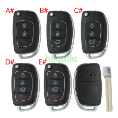For Hyundai 2+1/3/3+1 button remote key blank with HY22 key blade