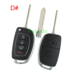 For Hyundai 2+1/3/3+1 button remote key blank with HY14 key blade