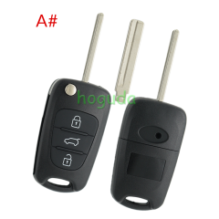 For Hyundai 3 button remote key blank with HY20 left  blade,please choose the key type