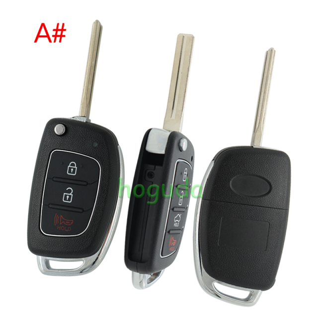 For Hyundai 2+1/3/3+1 button remote key blank with HY22 key blade