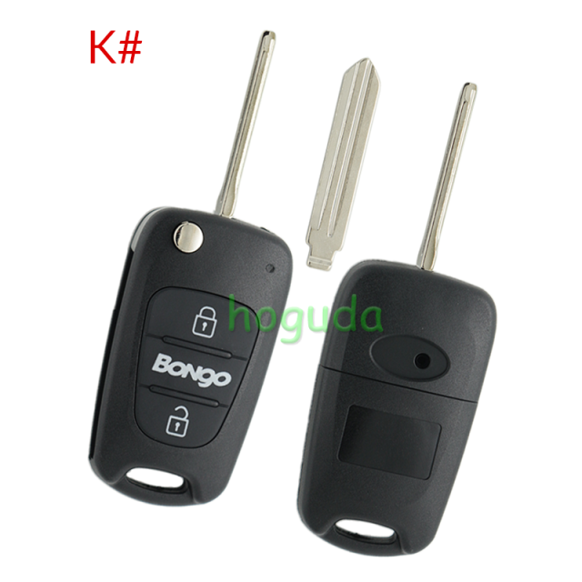 For Hyundai 3 button remote key blank with HY14 left  blade