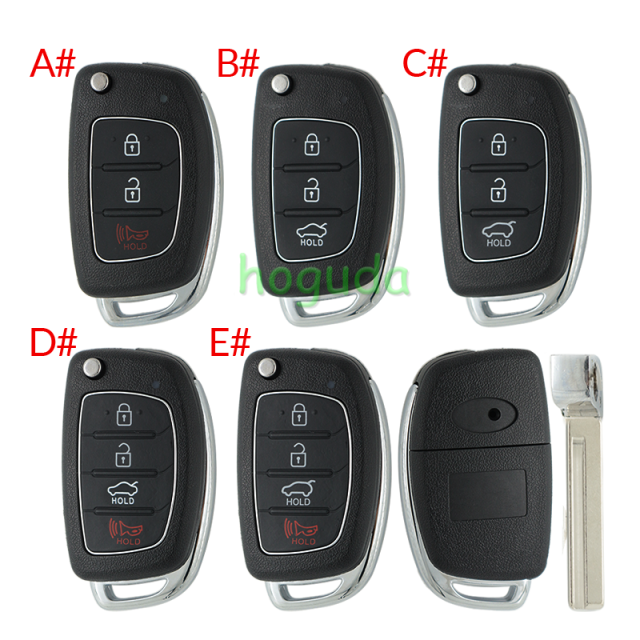 For Hyundai 2+1/3/3+1 button remote key blank with HY20R key blade
