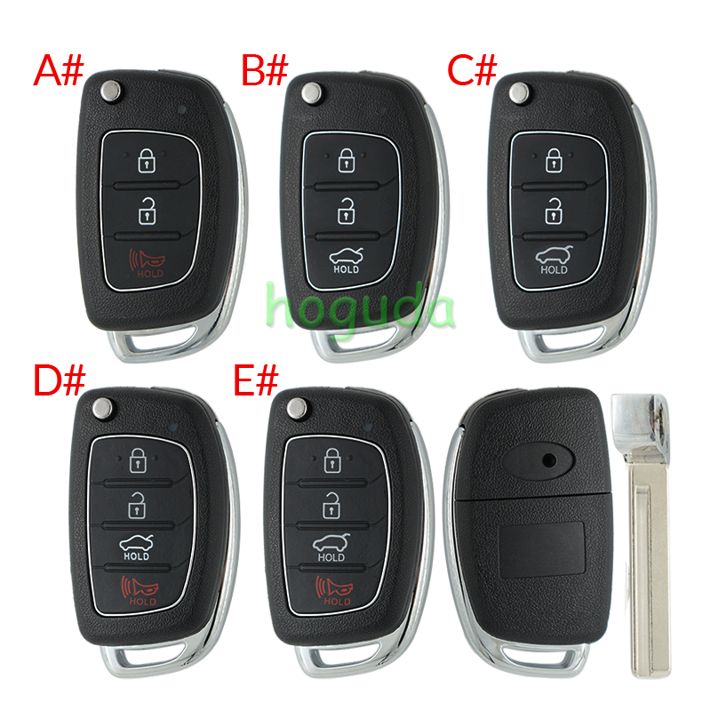 For Hyundai 2+1/3/3+1 button remote key blank with HY20R key blade