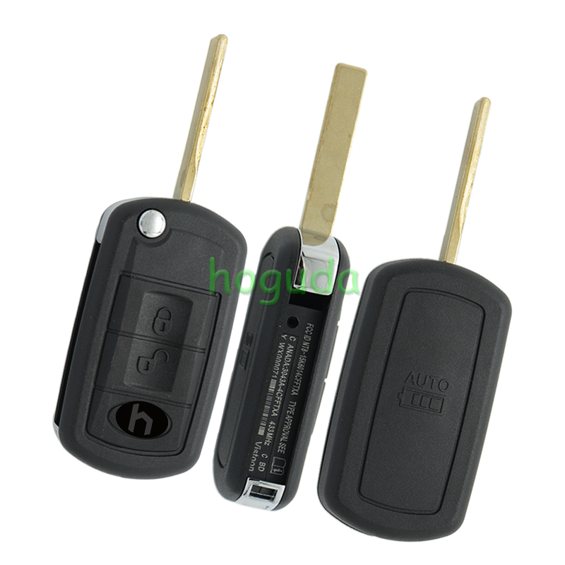 For Landrover 3 button  flip remote key blank with HU92 blade without logo