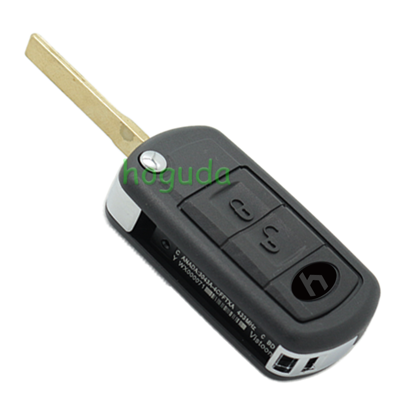 For Landrover 3 button  flip remote key blank with HU92 blade without logo