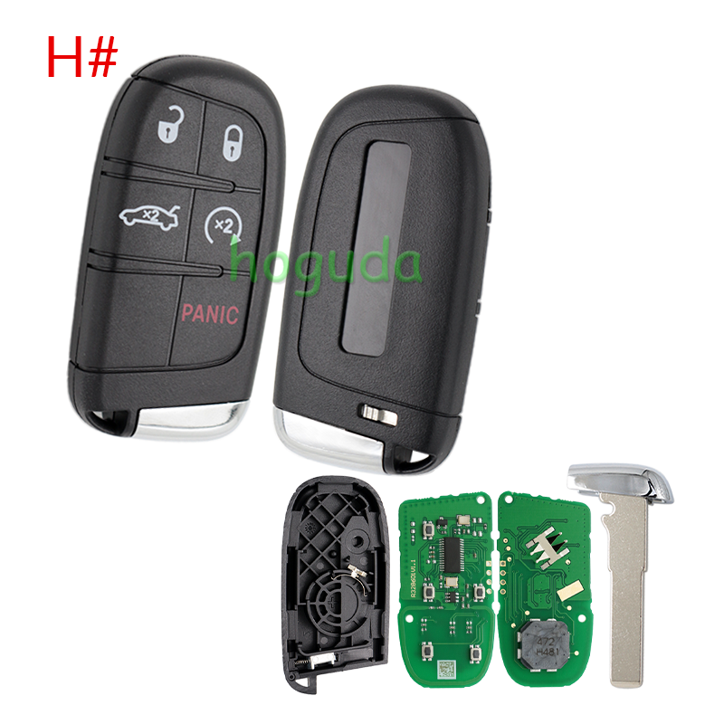 For Jeep Renegade remote key with 4A chip 433Mhz  FCC ID:M3N-40821302