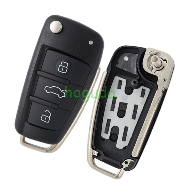For Audi Q2 Q3 3 button keyless go remote key with MQB48  ID48 (megmos AES)433mhz FCCID:81A837220
