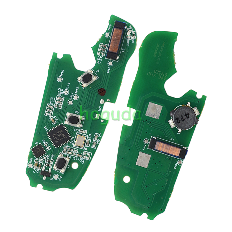 For Audi Q2 Q3 3 button keyless go remote key with MQB48  ID48 (megmos AES)433mhz FCCID:81A837220