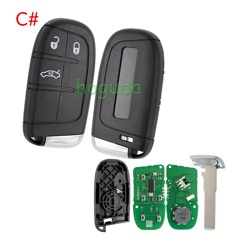 For Jeep Renegade remote key with 4A chip 433Mhz  FCC ID:M3N-40821302
