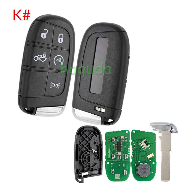 For Jeep Renegade remote key with 4A chip 433Mhz  FCC ID:M3N-40821302