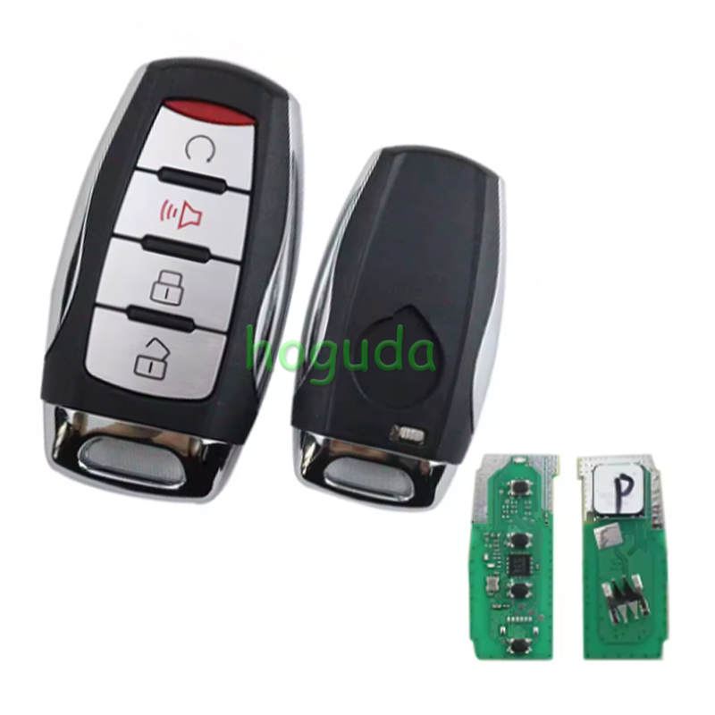 For GreatWall Poer 4 button remote key with ID47 Chip 433Mhz