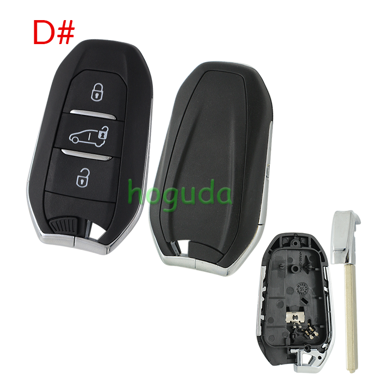 For Peugeot 3 button remote key blank with VA2 blade without logo.Please choose the button.