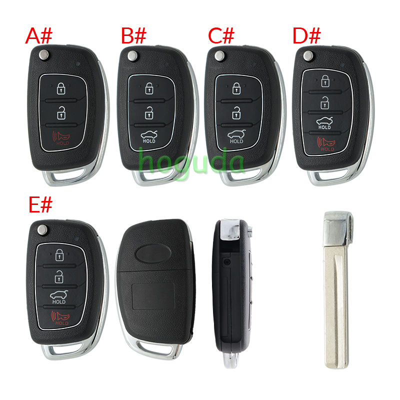 For Hyundai 2+1/3/3+1 button remote key blank with HY20 key blade