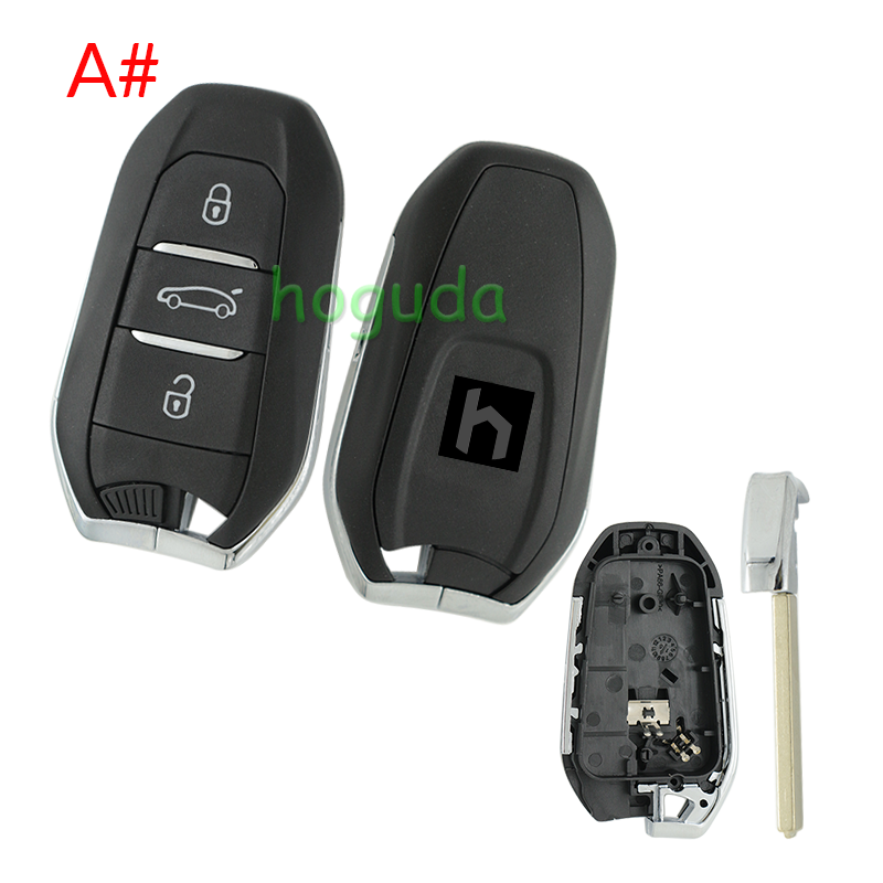 For Peugeot 3 button remote key blank with VA2 blade Please choose the button.