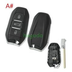 For Peugeot 3 button remote key blank with VA2 blade without logo.Please choose the button.
