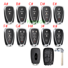 For Chevrolet 2 /2+1/3/3+1/4+1  button remote key blank with logo