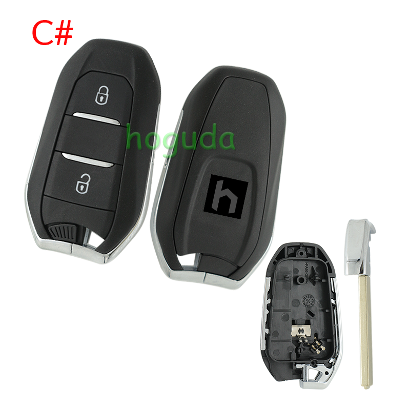 For Peugeot 3 button remote key blank with VA2 blade Please choose the button.