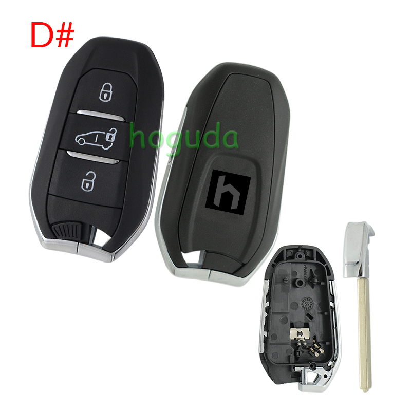 For Peugeot 3 button remote key blank with VA2 blade Please choose the button.