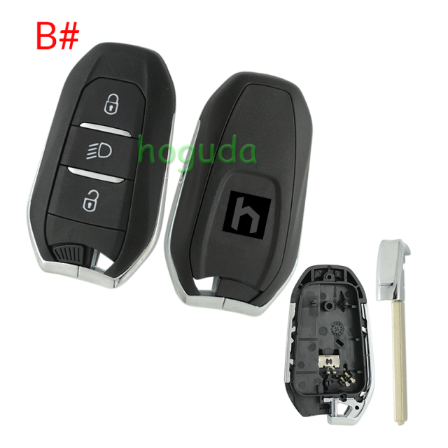 For Peugeot 3 button remote key blank with VA2 blade Please choose the button.