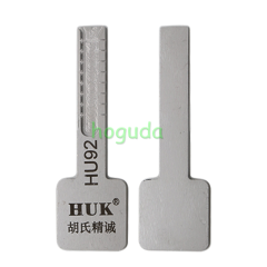 For HU92 Key model, ajust into a new key, and then use key cutting machine to cut