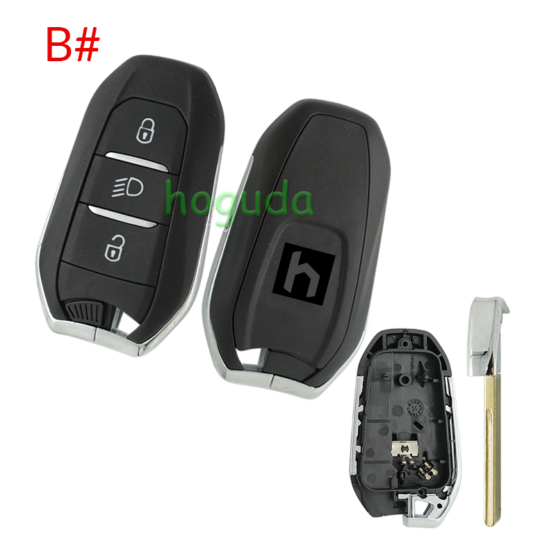 For Peugeot 3 button remote key blank with HU83 blade Please choose the button.