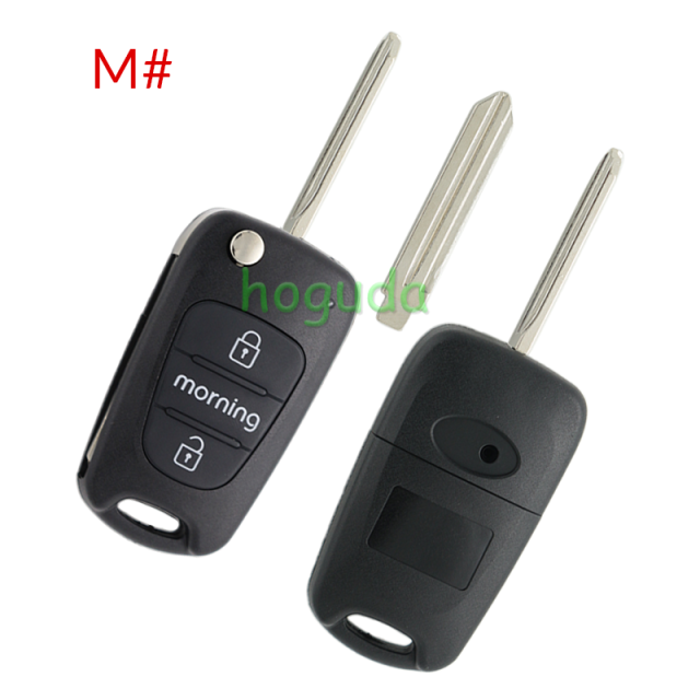 For Hyundai 3 button remote key blank with HY14R right  blade,please choose the key type