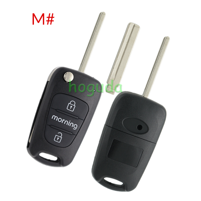 For Hyundai 3 button remote key blank with HY20 left  blade,please choose the key type