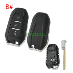 For Peugeot 3 button remote key blank with HU83 blade without logo.Please choose the button.