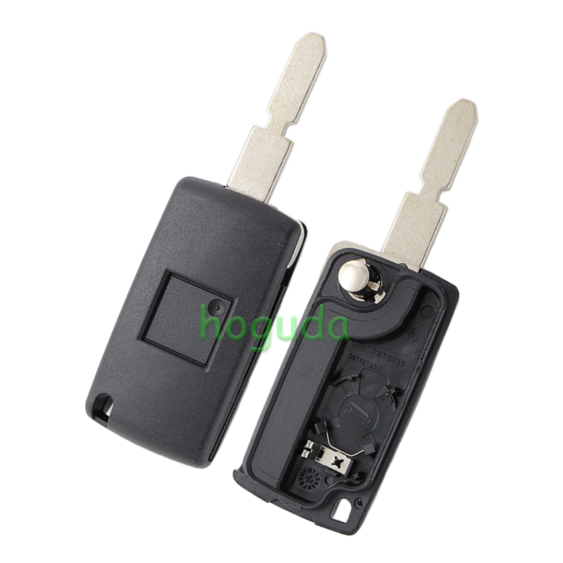 For Peugeot 406 blade 2 buttons flip remote key shell ( NE78 Blade - 2Button - With battery place )