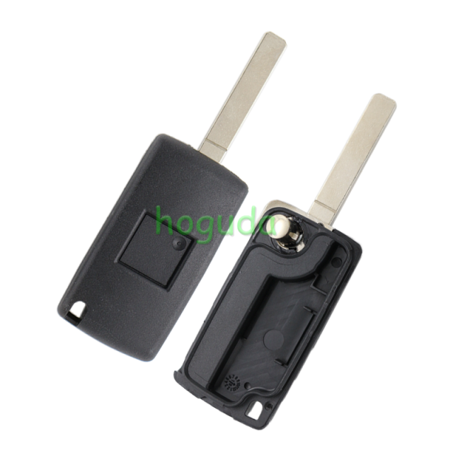 For Peugeot 307 blade 2 buttons flip remote key shell ( VA2 Blade - 2Button - No battery place )