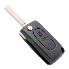 For Peugeot 307 blade 2 buttons flip remote key shell ( VA2 Blade - 2Button - No battery place )