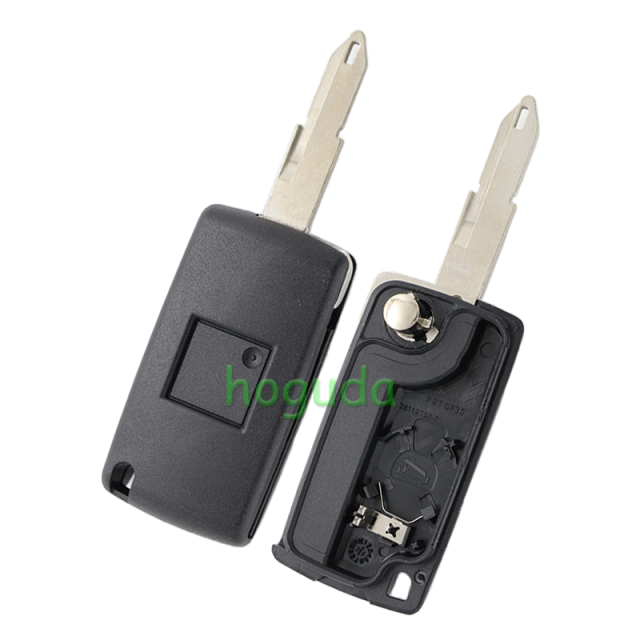 For Peugeot 206 blade 2 button flip remote key shell ( NE73 Blade - 2Button - With Battery Place )