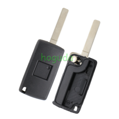 For Peugeot 307 blade 3 button flip remote key shell with light button ( VA2 Blade - 3Button -  Light - No battery place )