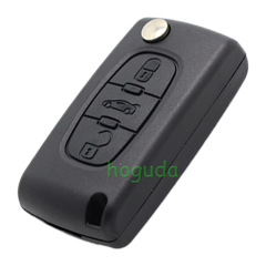 For Peugeot 307 blade 3 button flip remote key shell ( VA2 Blade - Trunk - No battery place )