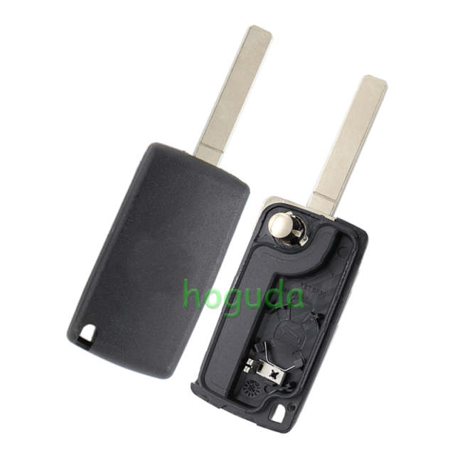 For Peugeot 4 button remote key blank with 307 blade  ( VA2 Blade -4 Button- With battery place )  (No Logo)