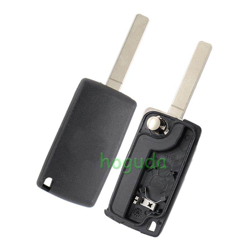 For Peugeot 4 button remote key blank with 307 blade  ( VA2 Blade -4 Button- With battery place )  (No Logo)