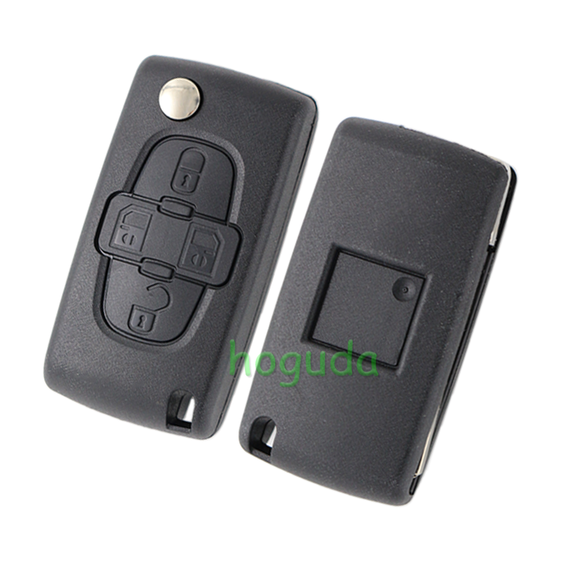 For Peugeot 4 button remote key blank with 307 blade  ( VA2 Blade -4 Button- No battery place )