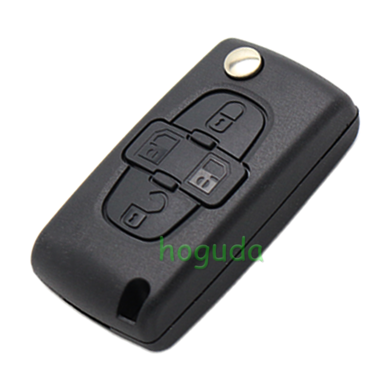For Peugeot 4 button remote key blank with 307 blade  ( VA2 Blade -4 Button- No battery place )