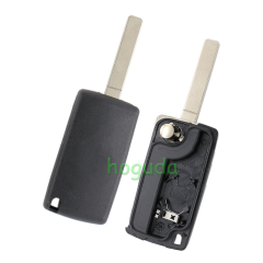 For Peugeot 307 blade 3 button flip remote key blank with light button ( VA2 Blade - 3Button -  Light - With battery place) (No Logo)