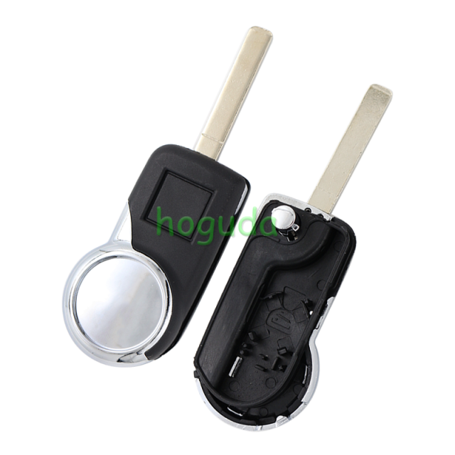For Peugeot 2 button flip remote key blank with VA2 &amp; 307 blade
