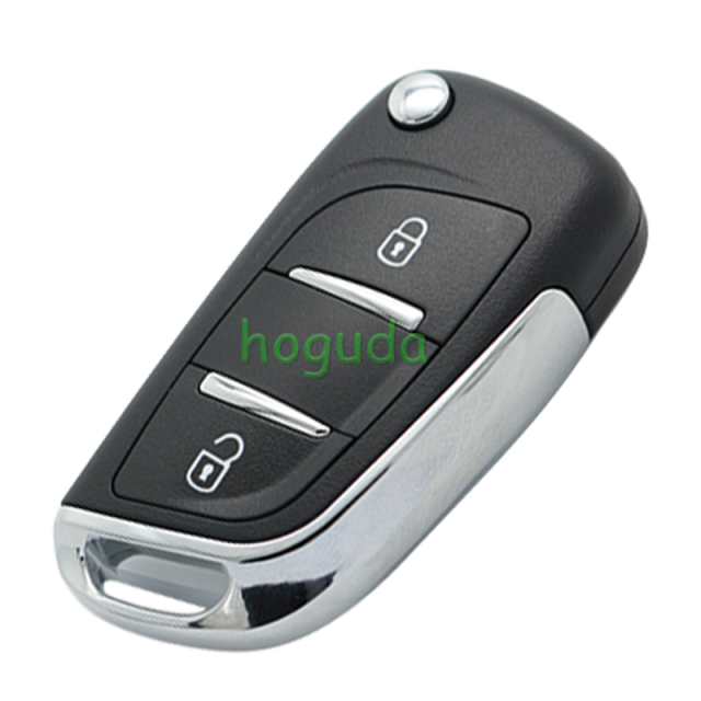 For Peugeot 2 button modified flip remote key blank with VA2 307/HU43/206 Blade -- With battery place used for 0536 model remote control