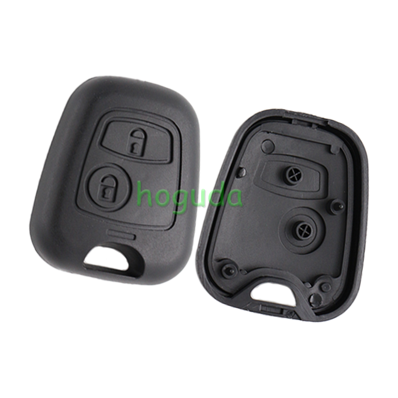 For Peugeot 2 button remote key blank Without Logo