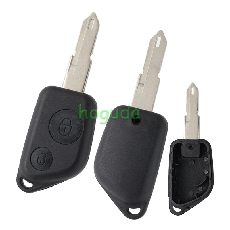 For Peugeot 2 button remote  key blank without Logo (With Battery Place)