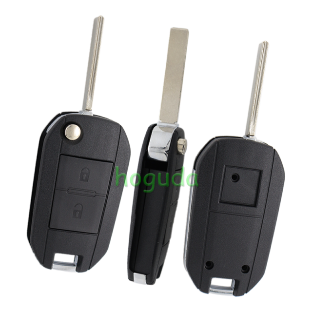 For Peugeot 2 button key blank with HU83-407 Blade (407 key blade 54#)