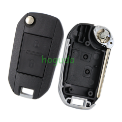 For Peugeot 2 button key blank with HU83-407 Blade (407 key blade 54#)