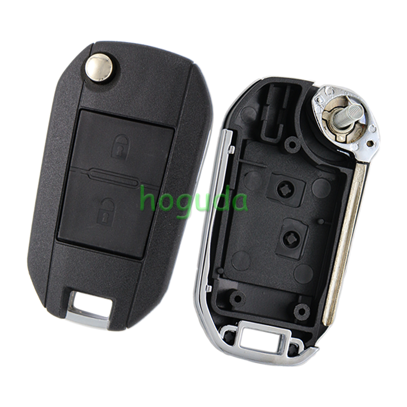 For Peugeot 2 button key blank with HU83-407 Blade (407 key blade 54#)