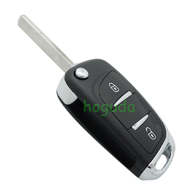 For Peugeot 2 button modified flip remote key blank with VA2 307 Blade -- Without battery place (No Logo)