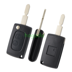 For Peugeot 2 button modified flip remote key blank with NE78-406 Blade